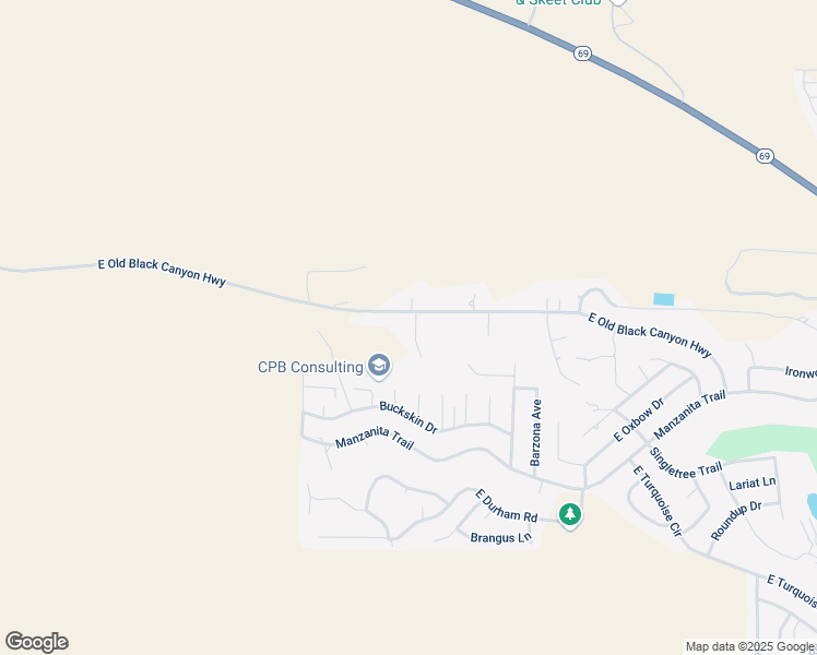 map of restaurants, bars, coffee shops, grocery stores, and more near 1498 North Fiesta Lane in Prescott Valley