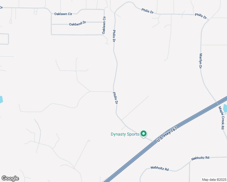map of restaurants, bars, coffee shops, grocery stores, and more near 18796 Philis Drive in Hensley