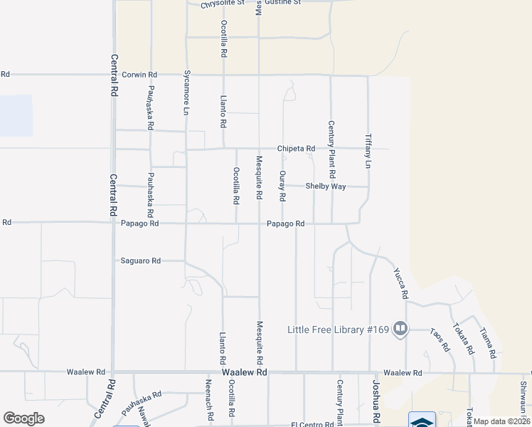 map of restaurants, bars, coffee shops, grocery stores, and more near 17323 Mesquite Road in Apple Valley