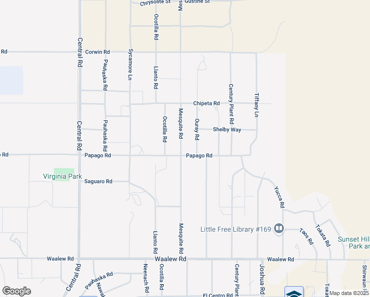 map of restaurants, bars, coffee shops, grocery stores, and more near 17323 Mesquite Road in Apple Valley