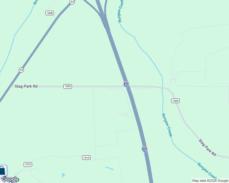 map of restaurants, bars, coffee shops, grocery stores, and more near 70 West Stag Park Service Road in Burgaw
