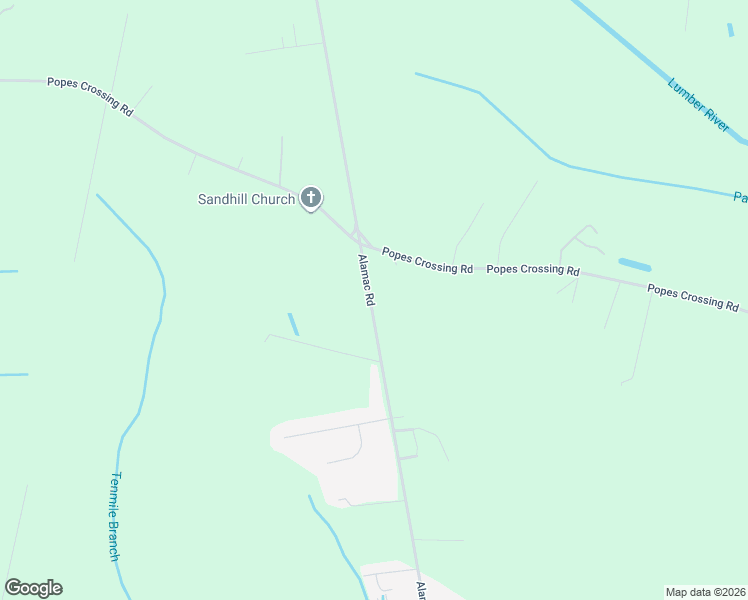 map of restaurants, bars, coffee shops, grocery stores, and more near 3738 Alamac Road in Lumberton