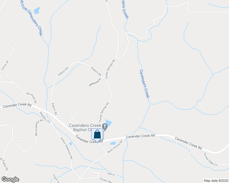 map of restaurants, bars, coffee shops, grocery stores, and more near 420 Porter Springs Road in Dahlonega