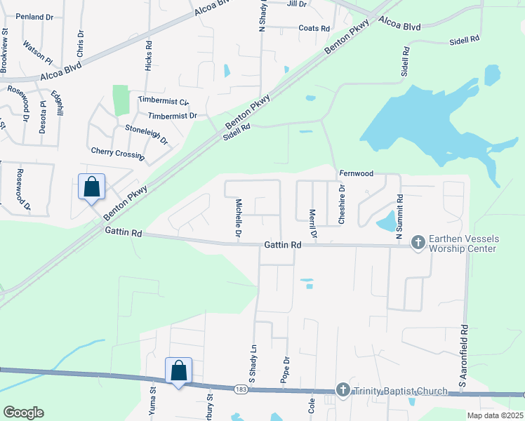 map of restaurants, bars, coffee shops, grocery stores, and more near 3198 McKensie Drive in Benton