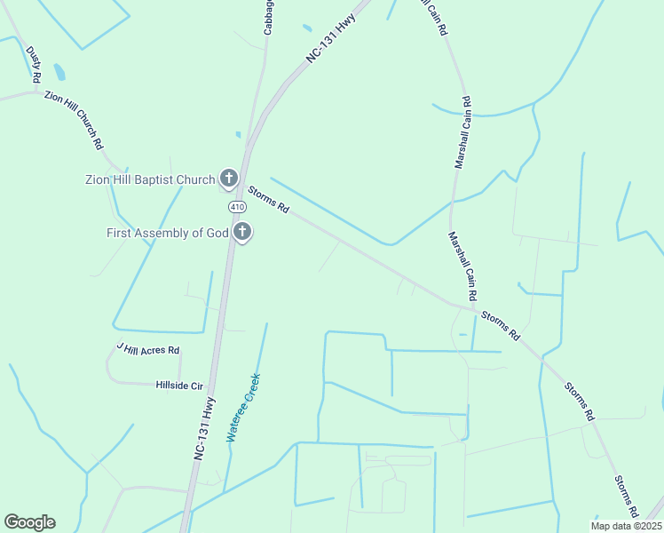 map of restaurants, bars, coffee shops, grocery stores, and more near 1187 Storms Road in Bladenboro