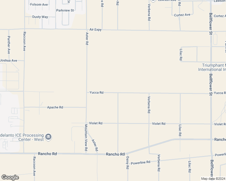 map of restaurants, bars, coffee shops, grocery stores, and more near 9999 Yucca Road in Adelanto