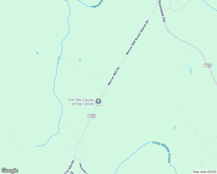 map of restaurants, bars, coffee shops, grocery stores, and more near 5007 Mercer Mill Road in Clarkton