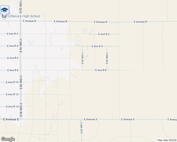 map of restaurants, bars, coffee shops, grocery stores, and more near 37562 115th Street East in Littlerock