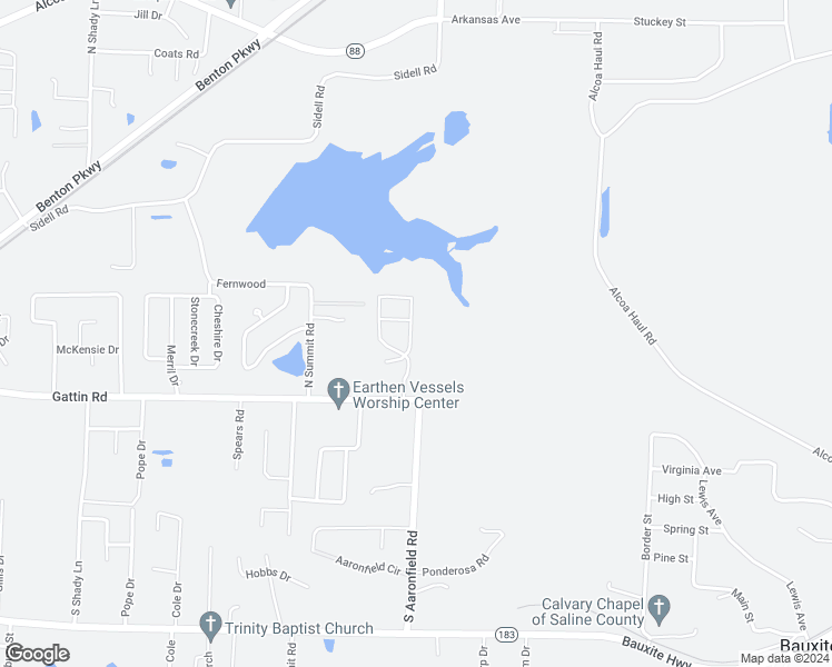 map of restaurants, bars, coffee shops, grocery stores, and more near 224 Autumnwood Drive in Benton