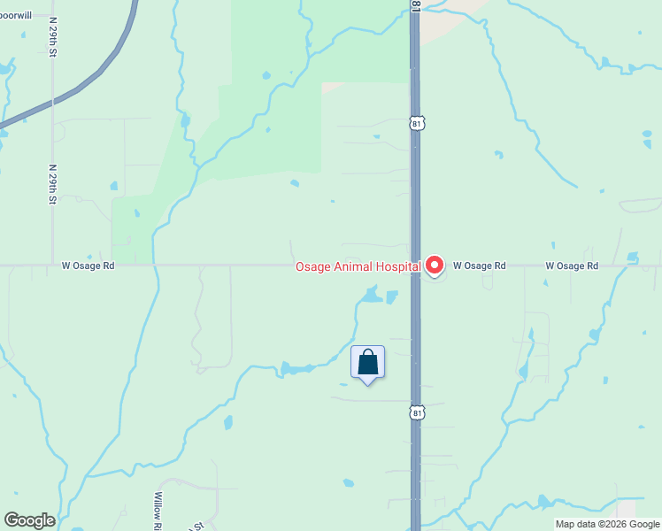 map of restaurants, bars, coffee shops, grocery stores, and more near 101-2115 West Osage Road in Duncan