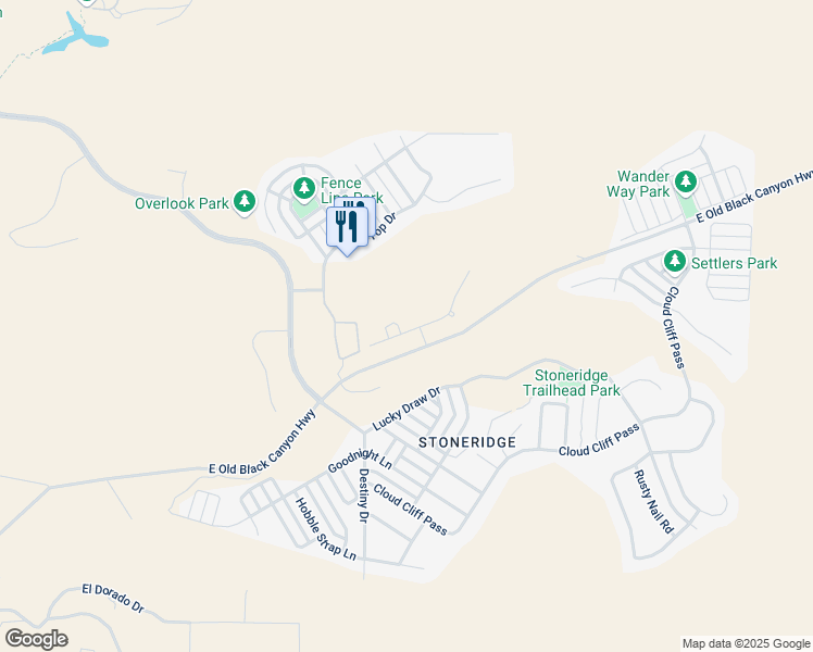 map of restaurants, bars, coffee shops, grocery stores, and more near 1556 North Home Fire Drive in Prescott Valley