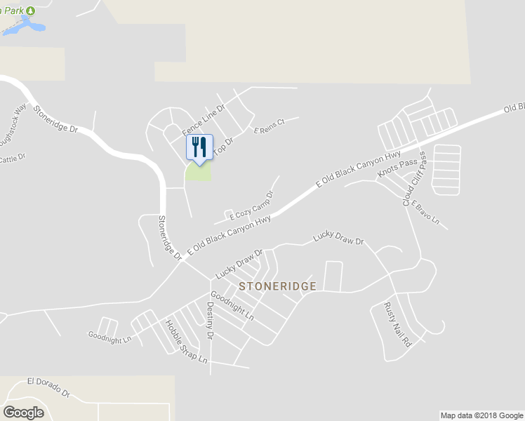 map of restaurants, bars, coffee shops, grocery stores, and more near 7285 East Cozy Camp Drive in Prescott Valley