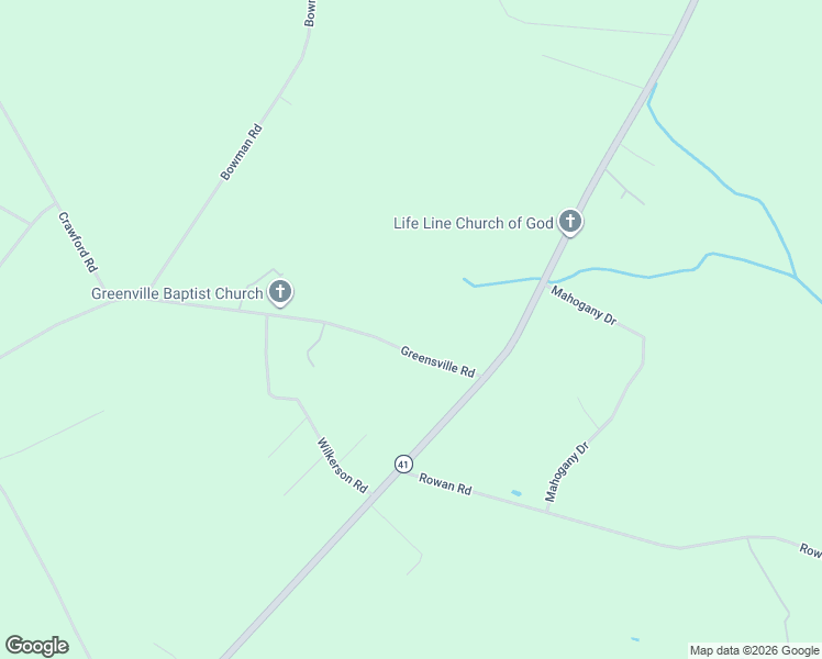 map of restaurants, bars, coffee shops, grocery stores, and more near 188-698 Greensville Road in Lumberton