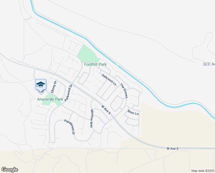 map of restaurants, bars, coffee shops, grocery stores, and more near 37601 Ruby Red Lane in Palmdale