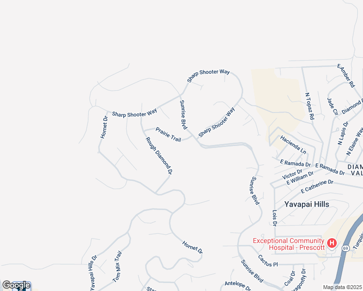 map of restaurants, bars, coffee shops, grocery stores, and more near 4619 Prairie Trail in Prescott