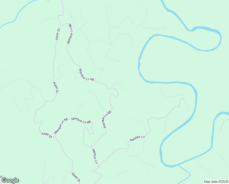 map of restaurants, bars, coffee shops, grocery stores, and more near 455 Marque Lane Northeast in Ranger