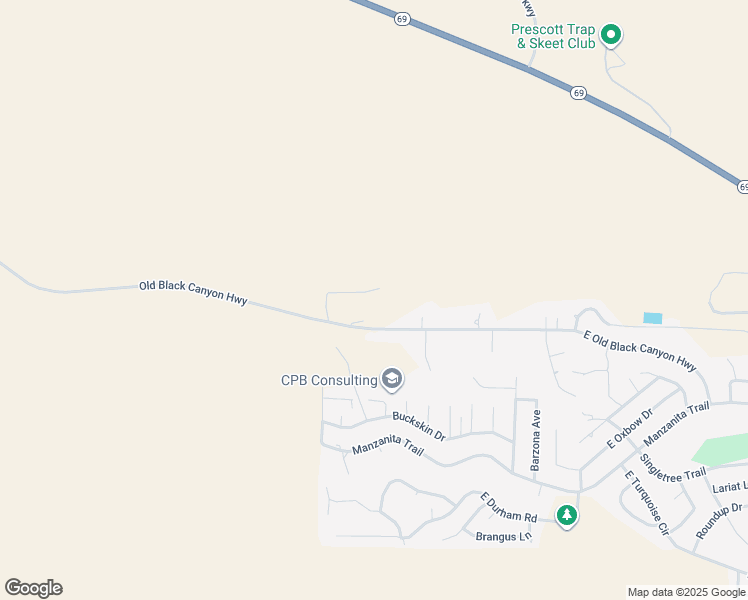 map of restaurants, bars, coffee shops, grocery stores, and more near 10125 Buck Haven Circle in Prescott Valley