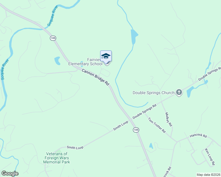 map of restaurants, bars, coffee shops, grocery stores, and more near 2520 Cannon Bridge Road in Demorest