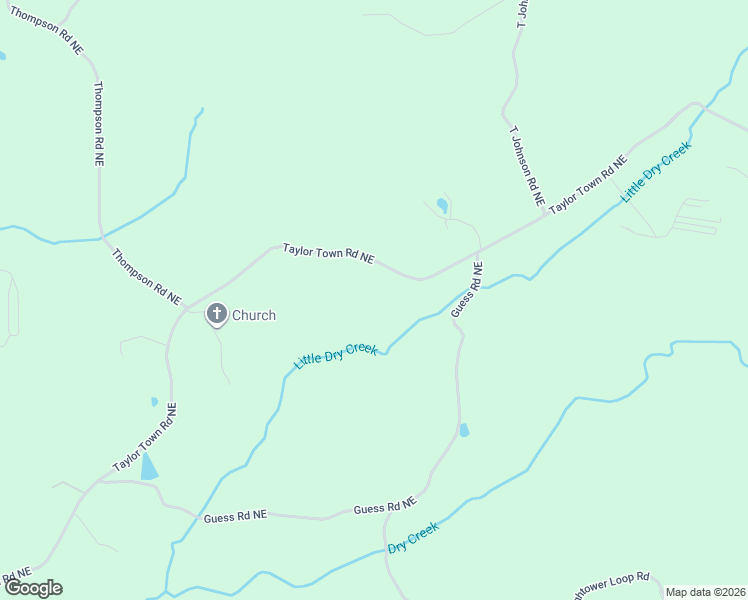 map of restaurants, bars, coffee shops, grocery stores, and more near 1581 Taylor Town Road Northeast in Ranger