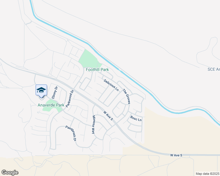 map of restaurants, bars, coffee shops, grocery stores, and more near 37615 Ruby Red Lane in Palmdale