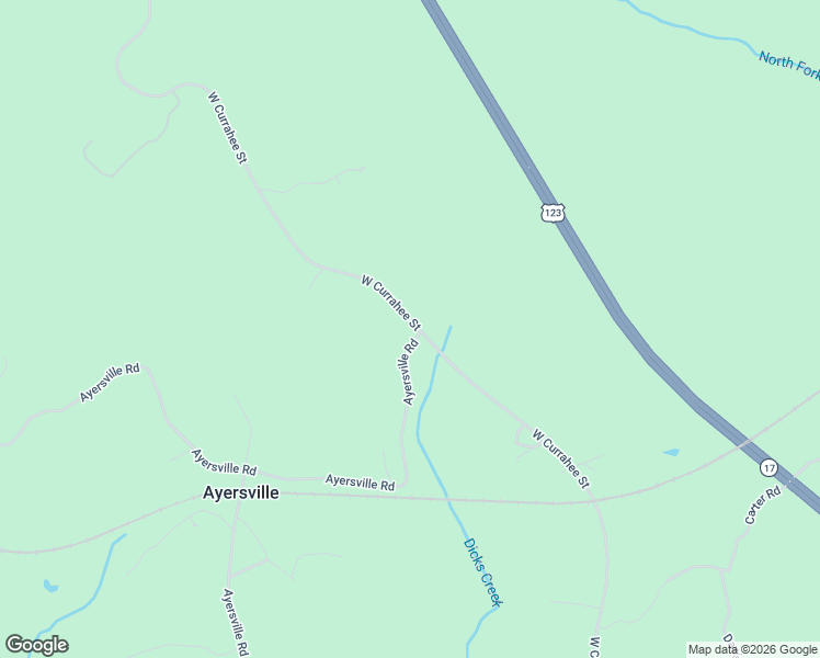 map of restaurants, bars, coffee shops, grocery stores, and more near 28 Ayersville Road in Toccoa