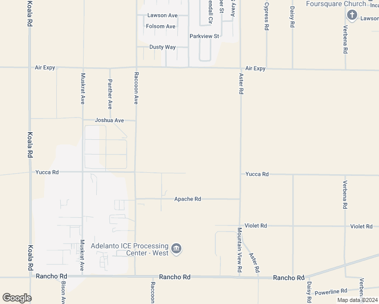 map of restaurants, bars, coffee shops, grocery stores, and more near Stevens Street in Adelanto