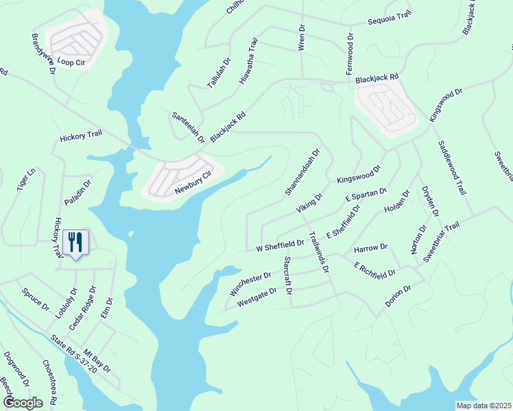 map of restaurants, bars, coffee shops, grocery stores, and more near 240 Shannandoah Drive in Westminster
