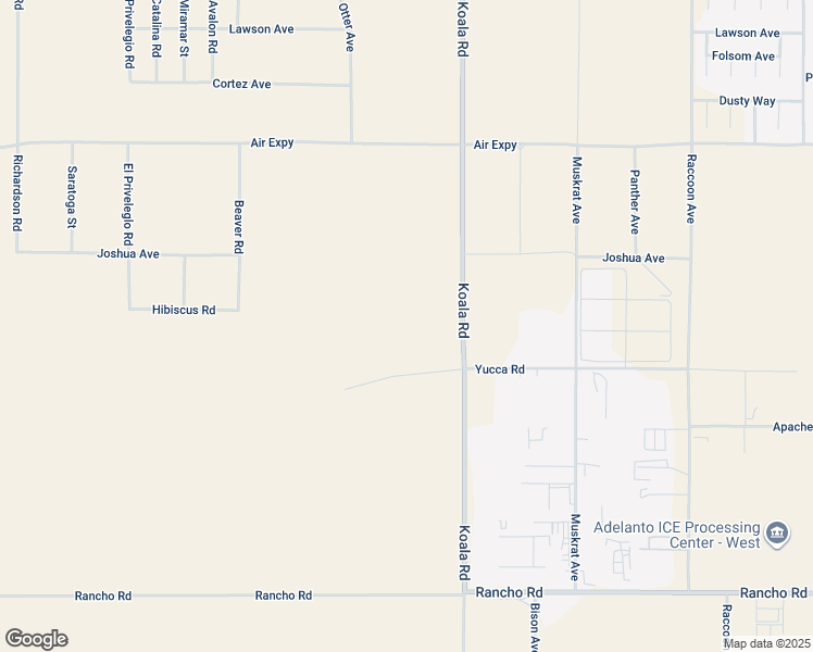 map of restaurants, bars, coffee shops, grocery stores, and more near 17374 Koala Road in Adelanto