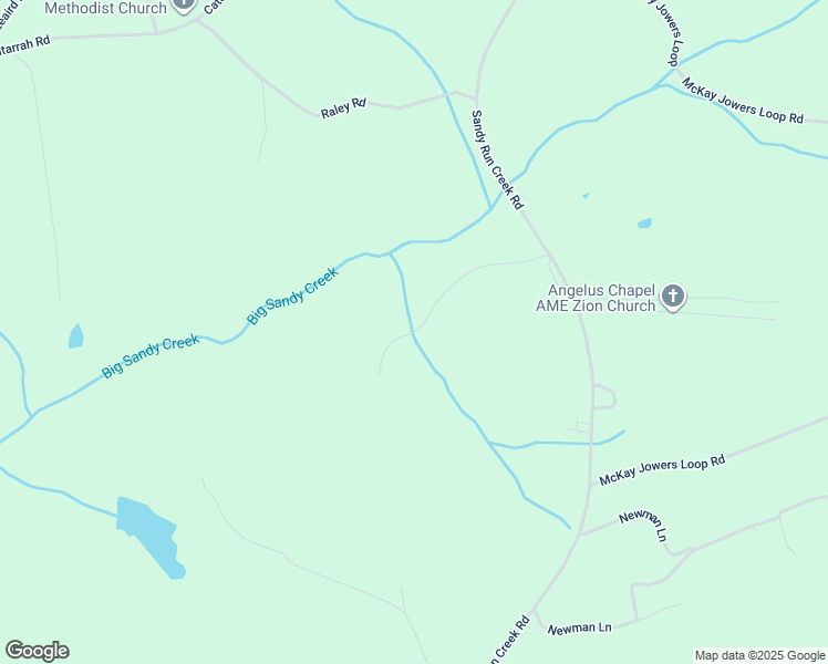 map of restaurants, bars, coffee shops, grocery stores, and more near Sandy Run Creek Road in Jefferson