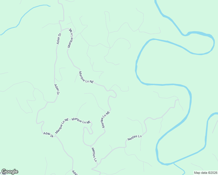 map of restaurants, bars, coffee shops, grocery stores, and more near 455 Marque Lane Northeast in Ranger