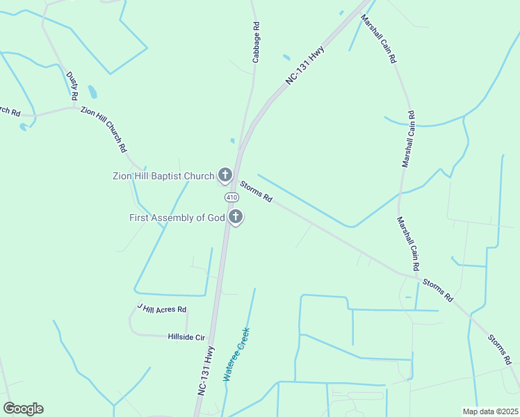 map of restaurants, bars, coffee shops, grocery stores, and more near 1463 Storms Road in Bladenboro