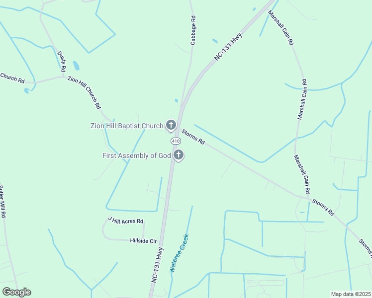 map of restaurants, bars, coffee shops, grocery stores, and more near Round Branch Road in Bladenboro