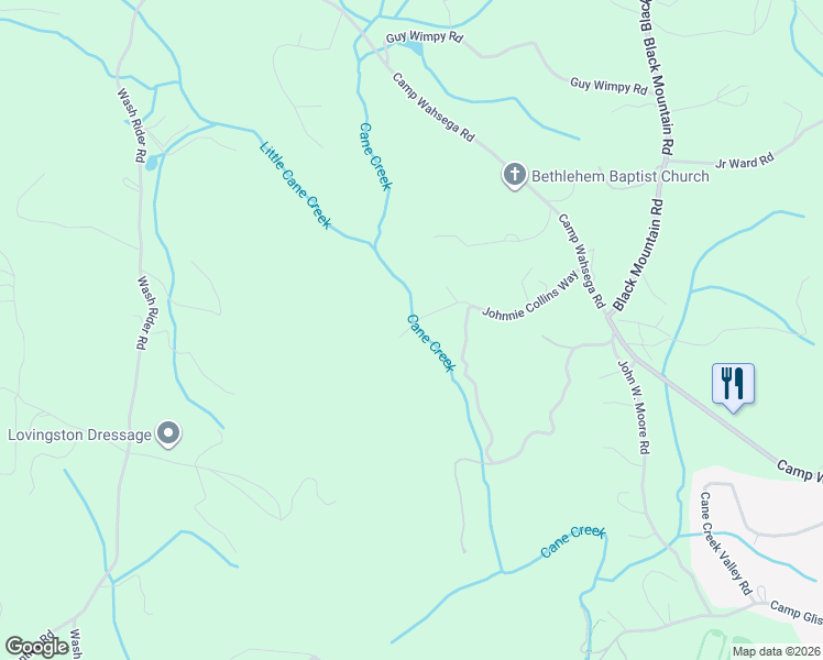 map of restaurants, bars, coffee shops, grocery stores, and more near 475 Johnnie Collins Way in Dahlonega