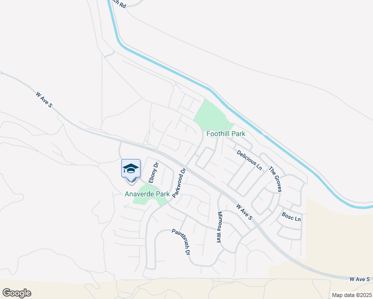 map of restaurants, bars, coffee shops, grocery stores, and more near 37707 Tamarind Court in Palmdale