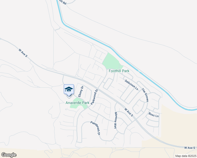 map of restaurants, bars, coffee shops, grocery stores, and more near 37707 Tamarind Court in Palmdale