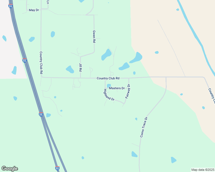 map of restaurants, bars, coffee shops, grocery stores, and more near 105 Highland Drive in Senatobia