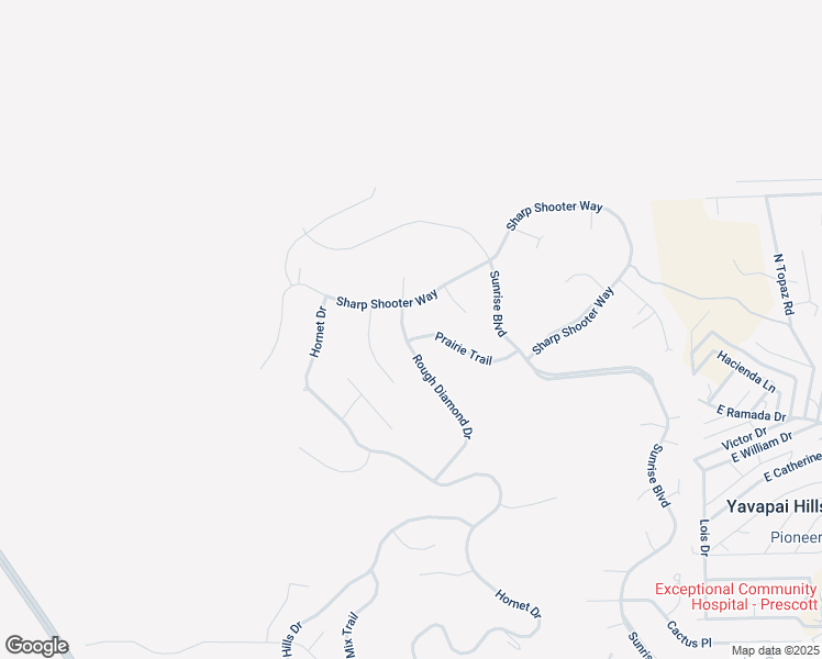 map of restaurants, bars, coffee shops, grocery stores, and more near 1046 Rough Diamond Drive in Prescott