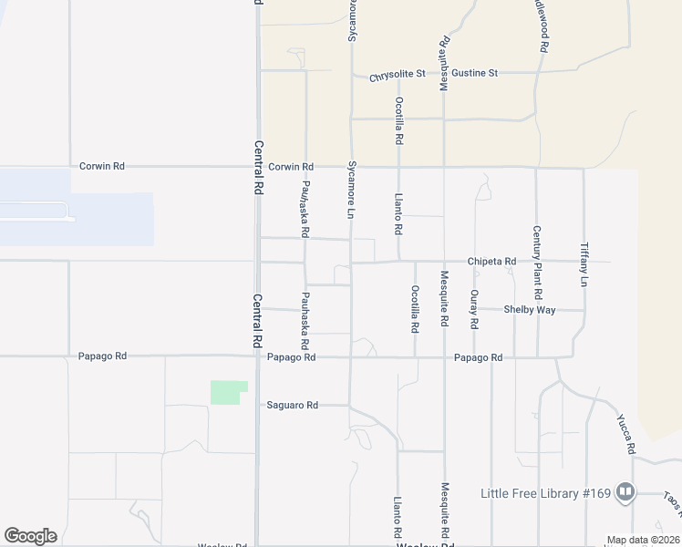 map of restaurants, bars, coffee shops, grocery stores, and more near Sycamore Lane in Apple Valley