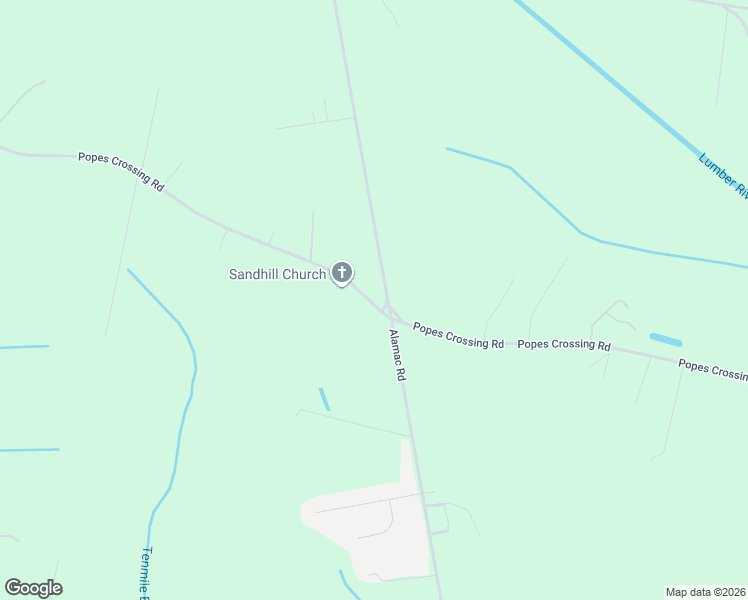 map of restaurants, bars, coffee shops, grocery stores, and more near 3608 Alamac Road in Lumberton