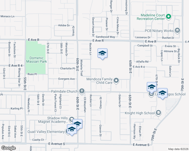 map of restaurants, bars, coffee shops, grocery stores, and more near 37717 Teal Street in Palmdale