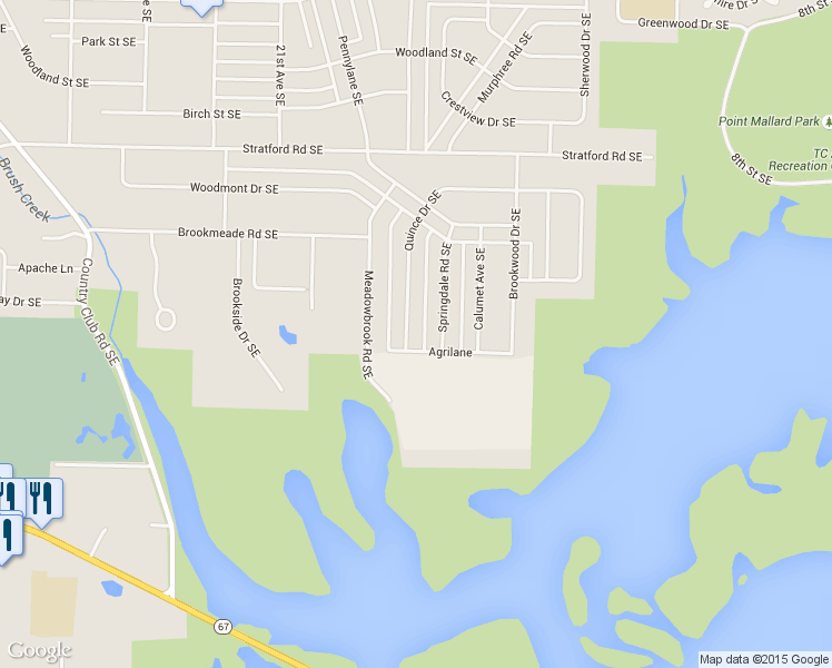 map of restaurants, bars, coffee shops, grocery stores, and more near 2328 Quince Drive Southeast in Decatur