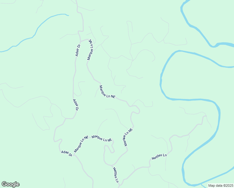 map of restaurants, bars, coffee shops, grocery stores, and more near 449 Marque Lane Northeast in Ranger