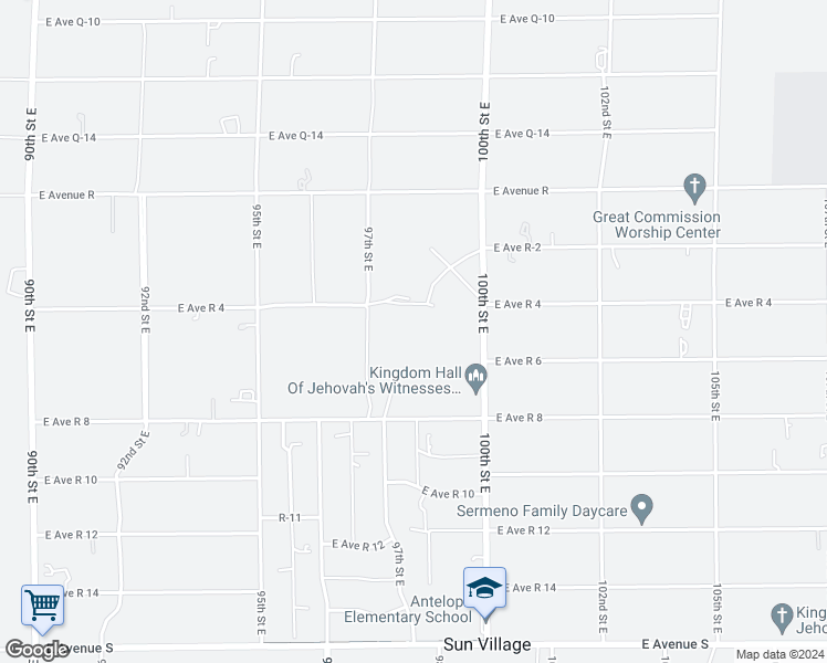 map of restaurants, bars, coffee shops, grocery stores, and more near East Avenue R 8 in Los Angeles County