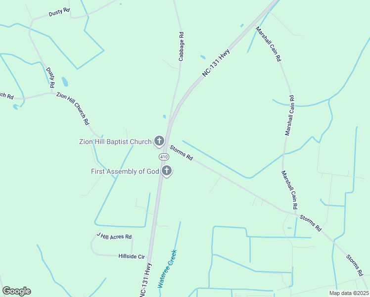 map of restaurants, bars, coffee shops, grocery stores, and more near 1422 Storms Road in Bladenboro