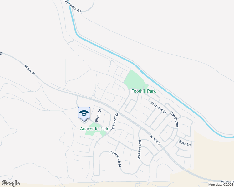 map of restaurants, bars, coffee shops, grocery stores, and more near 2727 Goldenrain Street in Palmdale