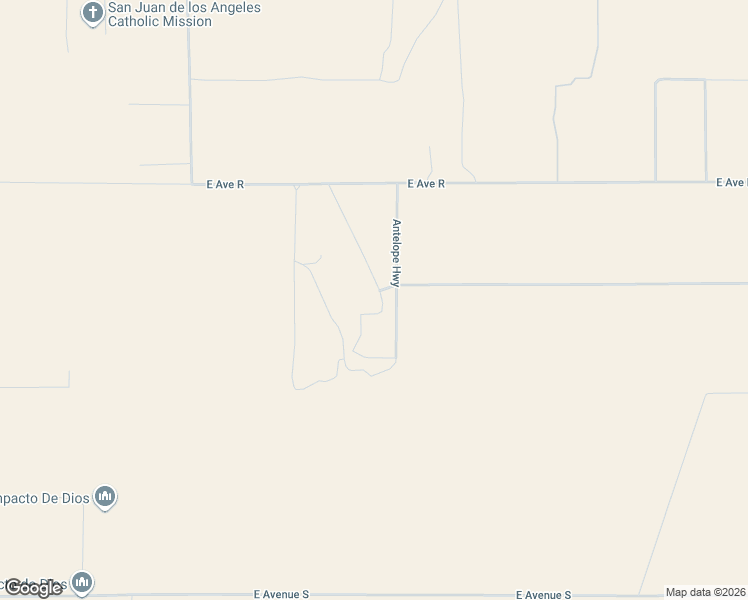 map of restaurants, bars, coffee shops, grocery stores, and more near 15450 Antelope Highway in Lake Los Angeles