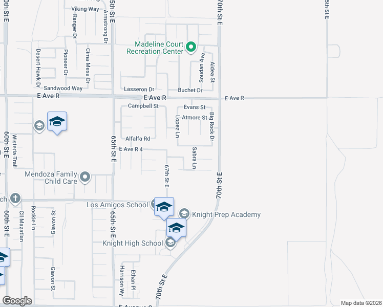 map of restaurants, bars, coffee shops, grocery stores, and more near 37757 Sabra Lane in Palmdale