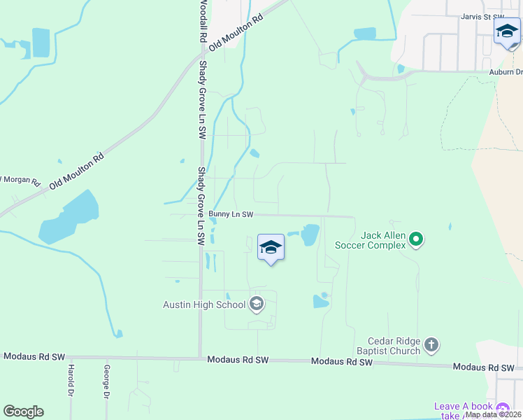 map of restaurants, bars, coffee shops, grocery stores, and more near 2313 Lockerby Drive Southwest in Decatur