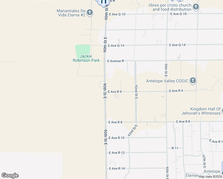 map of restaurants, bars, coffee shops, grocery stores, and more near 9025 East Avenue R 4 in Littlerock