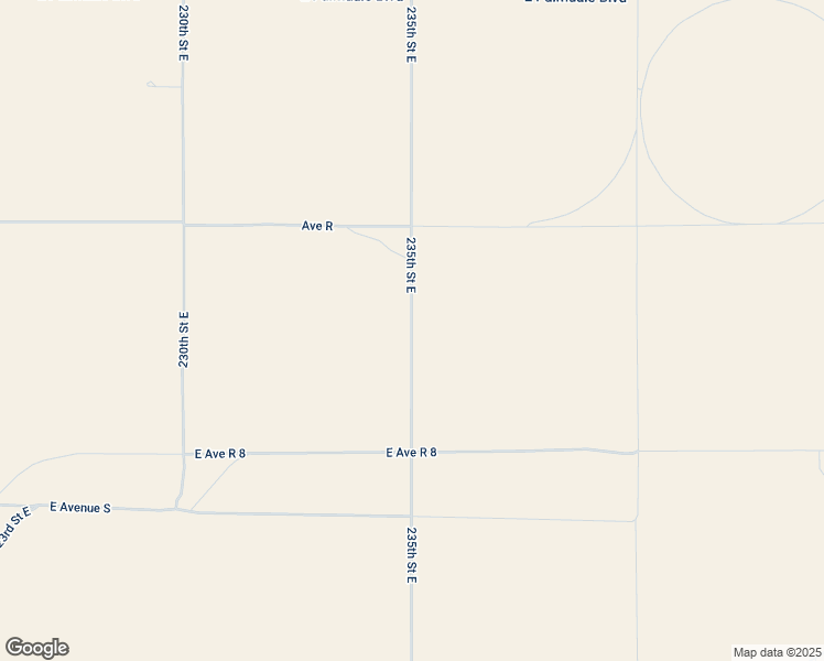 map of restaurants, bars, coffee shops, grocery stores, and more near 235th Street East in Palmdale